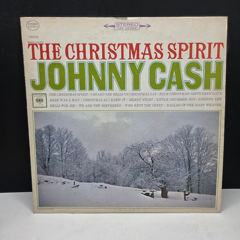 Johnny Cash The Christmas Spirit Vinyl LP CS 8917 Stereo 360 Sound Vintage 1963